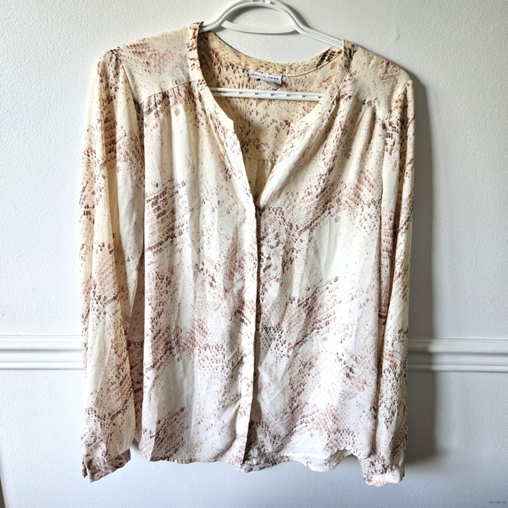 Snake print airy blouse S